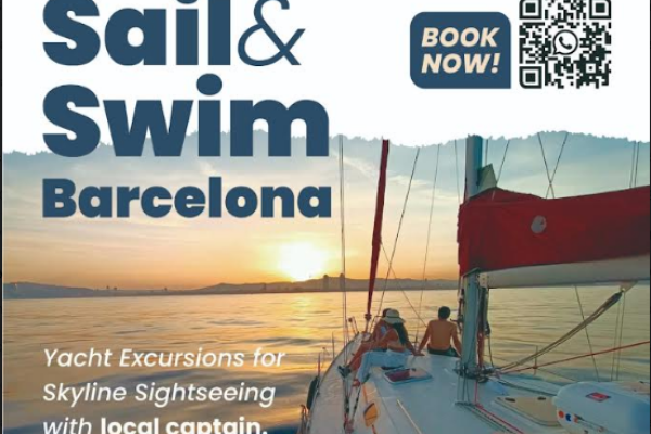 Navegar y nadar en Barcelona