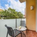 Balcony with a coffee table 