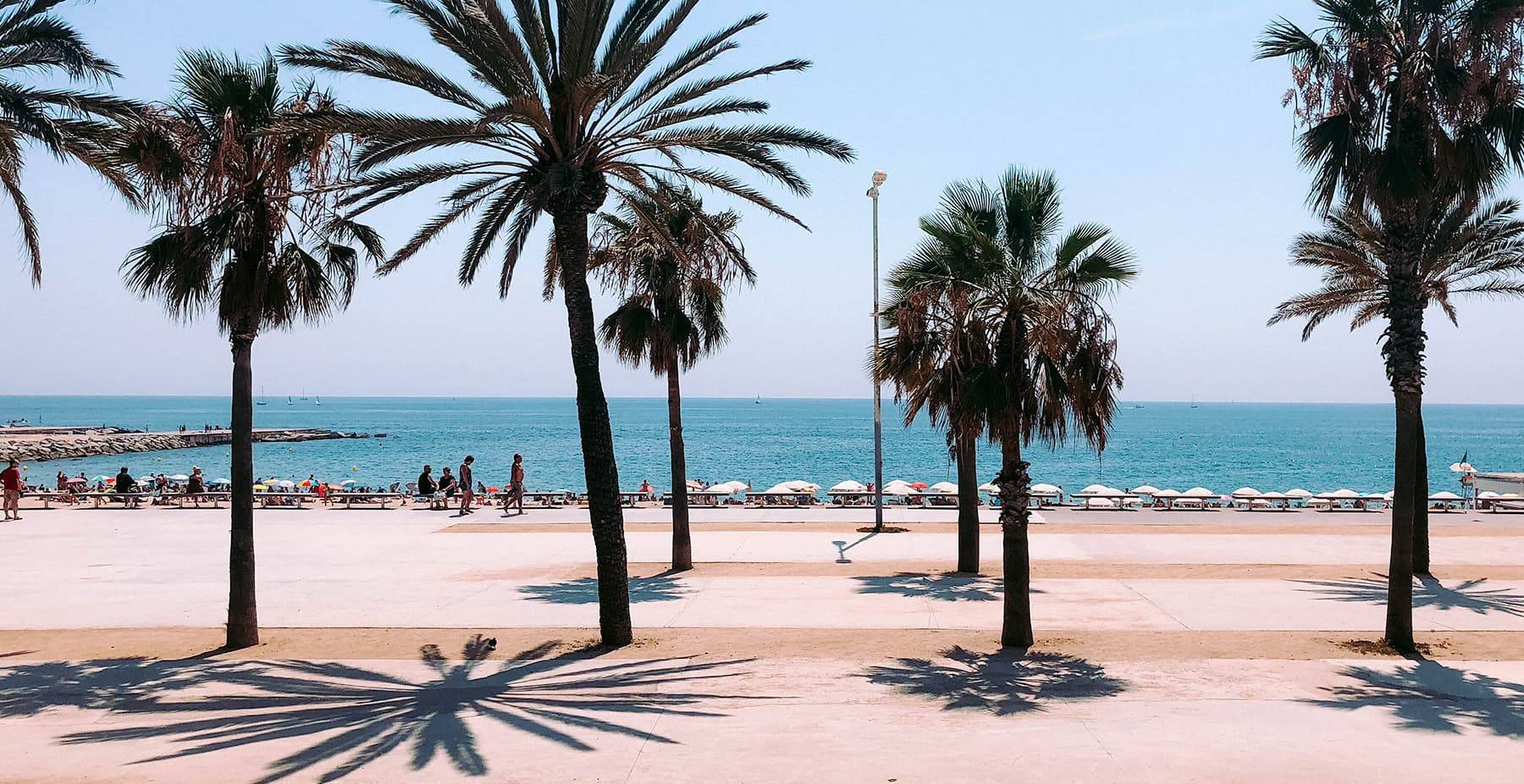 A beach in Barcelona